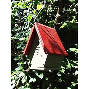 Jcswildliferecycledpolylumberwrenchateaubirdhousemadeintheusaperfectgardenandbackyardbirdhouseforwrenschickadeesandwarblerstancardinalred Urban Country Home Decor Jcs wildlife recycled poly lumber wren chateau birdhouse made in the usa perfect garden and backyard birdhouse for wrens chickadees and warblers tancardinal red urban country home decor