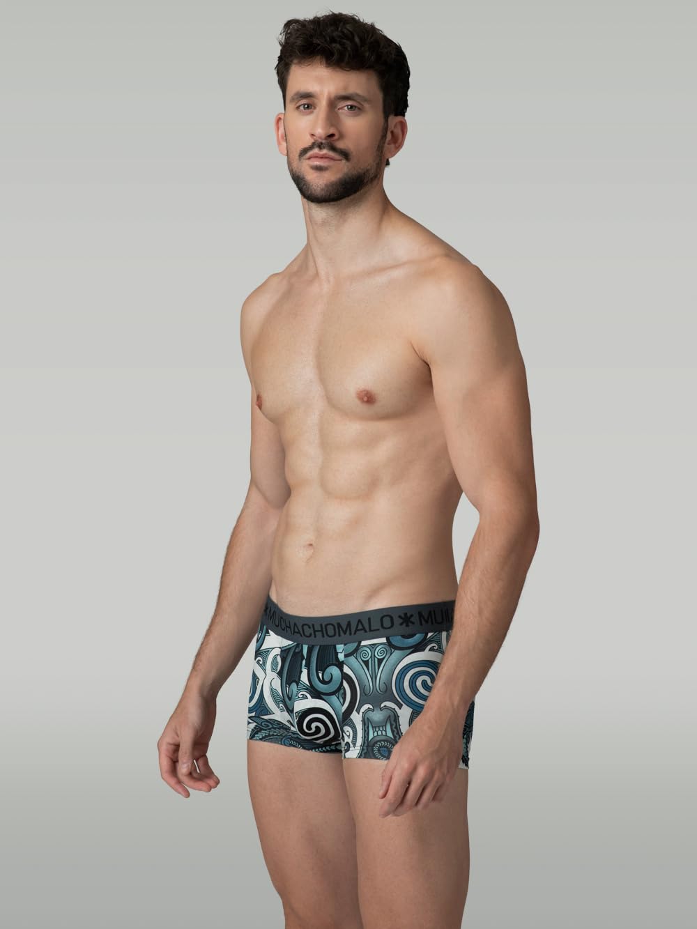 Muchachomalo Uomo Trunks 3-Pack, Fantasia, Cotone, Fascia Elastica