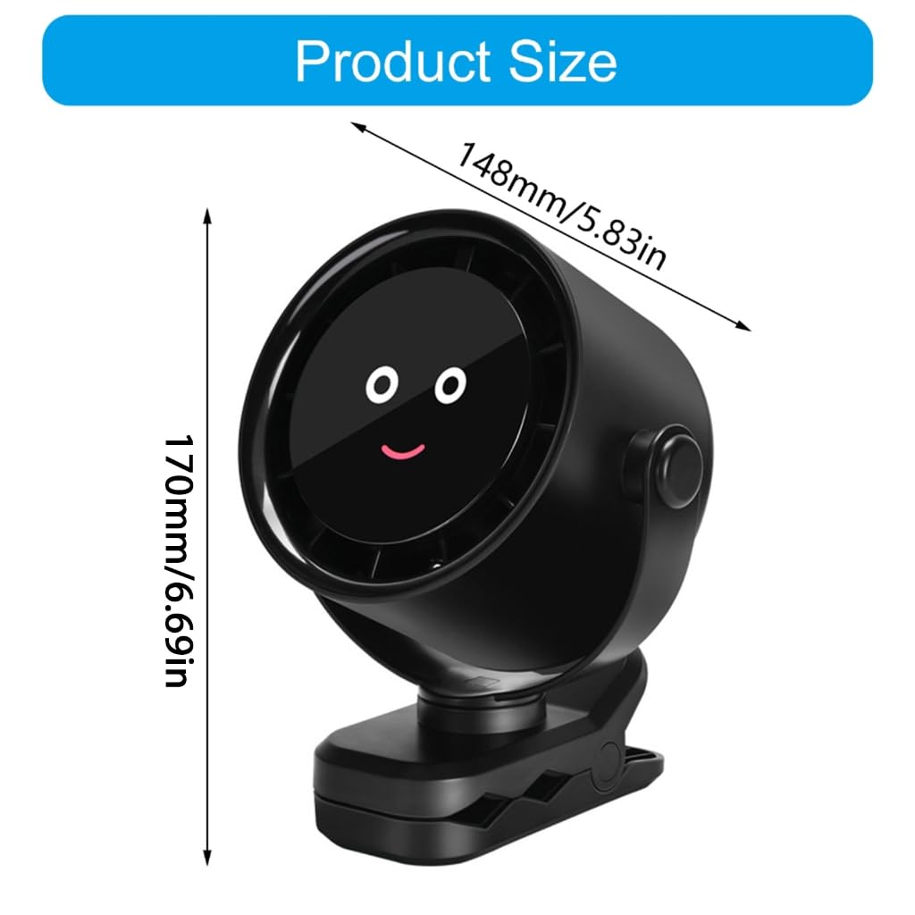 Clip portatile sul fan 4000mah ricaricabile 5 velocità passeggini Fan 360 gradi Rotati