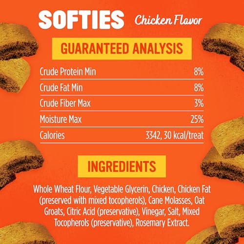Image of Blue Dog Bakery, Softies Chicken Chewy, Medium Dog Treats 20oz 1pk | Soft & Chewy Oven-Baked Dog Treat Chews, Made with Real Chicken & Other Real Premium Wholesome Ingredients in the USA