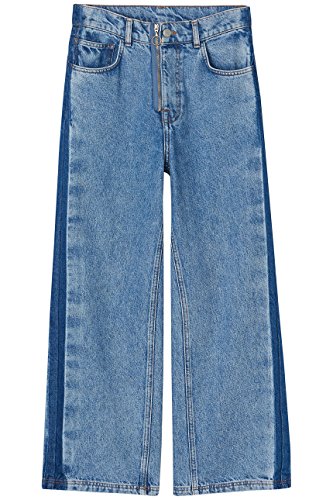 Find. Zip Front Cropped, Jeans a Zampa Donna, Blu