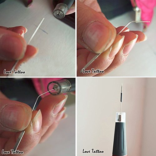 Miniatura 5 de 100pcs 3RL tatuaje aguja R3 desechable esterilizado permanente maquillaje máquina 0.35MM X 50MM para ceja pluma redonda 3 Agulha Agujas