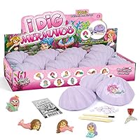 Byncceh Meerjungfrau Ausgrabungsset für Kinder-Großes Schatzkiste Ausgrabungsset mit 12 Meerjungfrau-Spielzeugen und 5 Aufklebern-Geburtstagsgeschenk & Party-Dekoration, Alter 6-12 Jahre