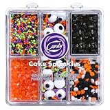 Decorazioni torte confettini Halloween - Mix occhi commestibili 130g