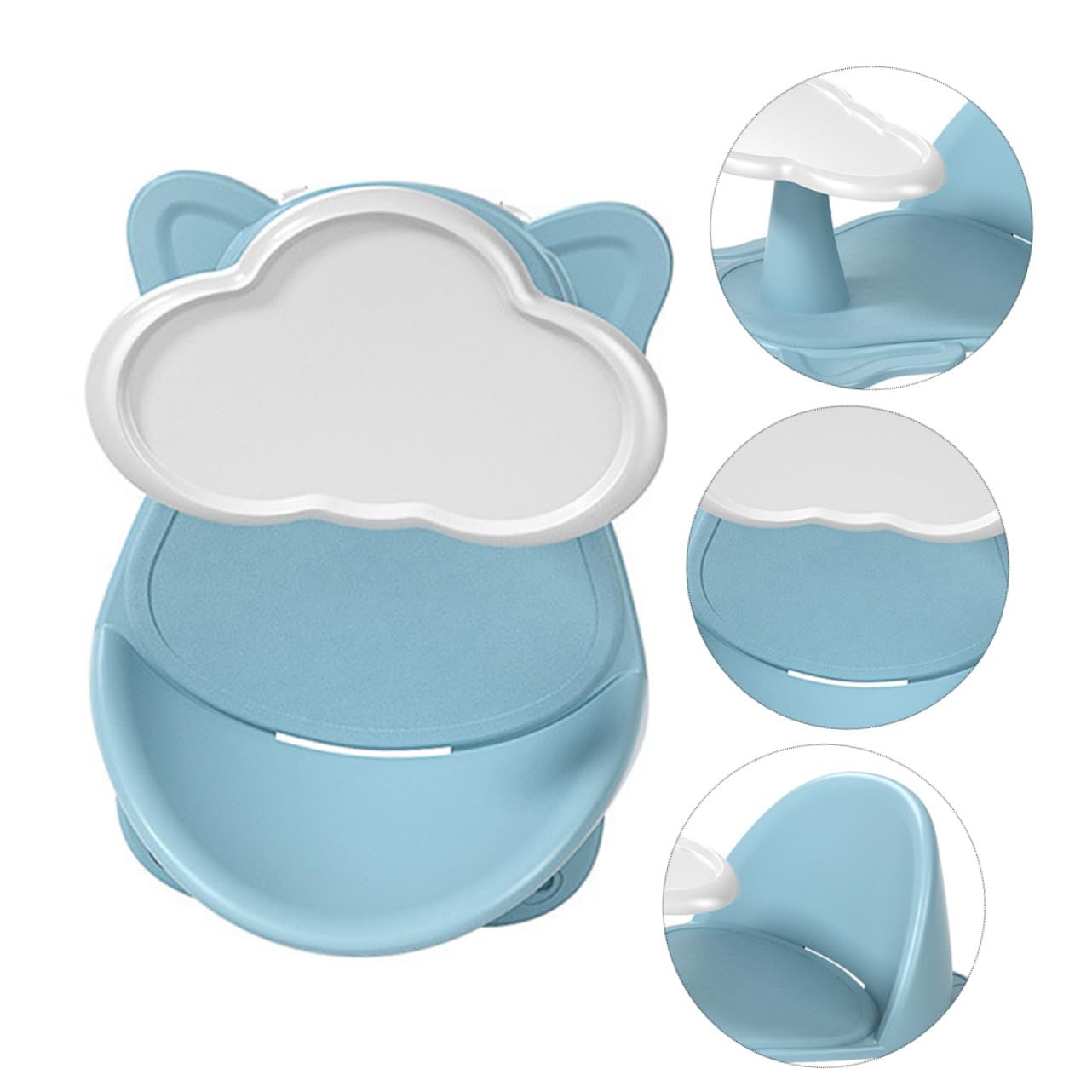 Silla de Bañera para Bebés de Plástico, Asiento de Baño Infantil
