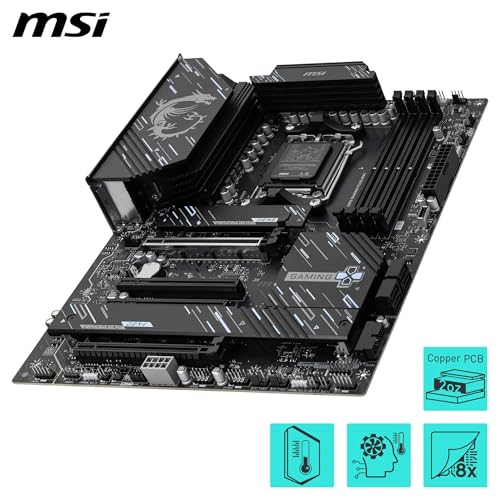 Image of MSI X870E Gaming Plus WiFi Motherboard, ATX - Supports AMD Ryzen 9000 /8000 / 7000 Processors, AM5-60A SPS VRM, DDR5 Memory Boost 8200+ MT /s (OC), PCIe 5.0 x16 & 4.0 x4, M.2 Gen5, Wi-Fi 7, 5G LAN
