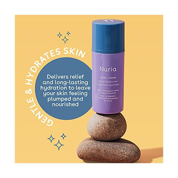 Nuria - Calm Daily Moisturizer for Face, Fragrance-free Face Moisturizer for Sensitive Skin, With Cotton Grass, Shea Butter, and Cocoa Butter, 30mL/1 fl oz