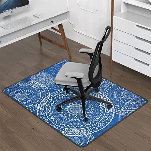 Heavy Duty Office Chair Mat for Carpet Floor Vintage Desk Chair Mat for Hardwood Floor 36'' x 48'' Bohemian Jacquard Woven Surface Floor mats for Office Chair Inspiration