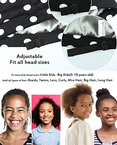 Girls Hair Sleep Bonnet Night Hat Xl Jumbo Cap For Braids Twists Locs Curls Adjustable Headwear Purple #TOP6