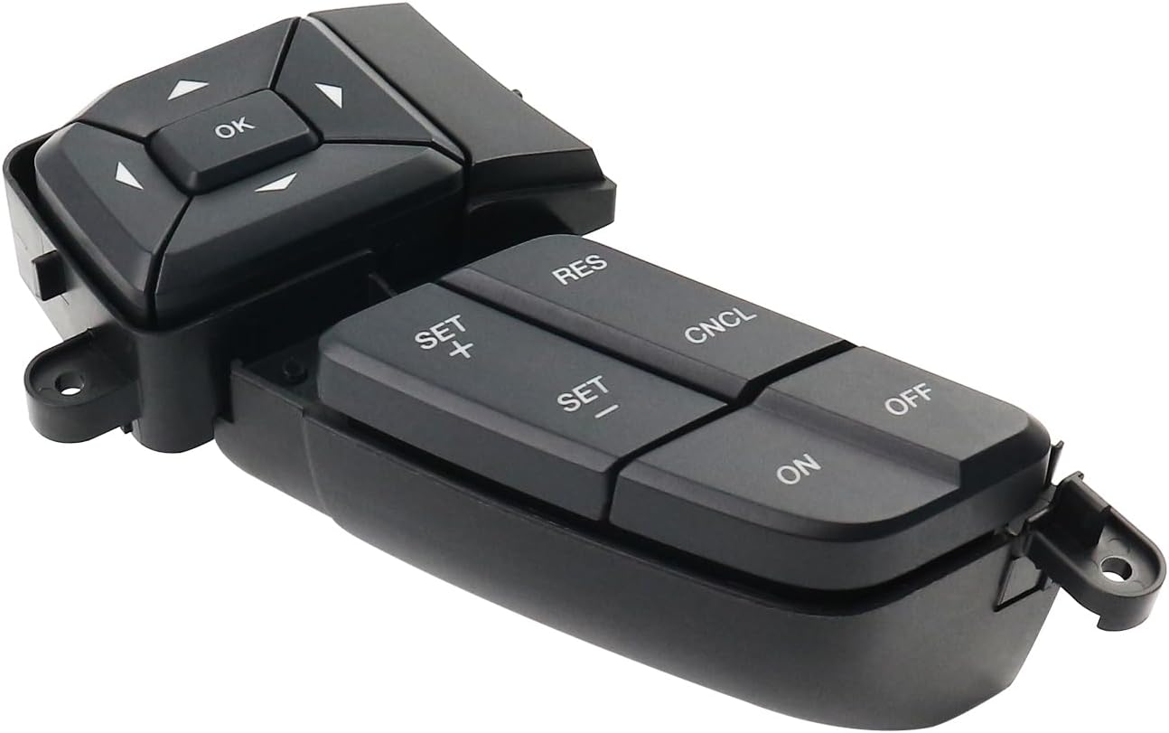 Left Side Steering Wheel Cruise Control Switch Assembly Compatible with Ford Expedition F-150 F-250/350/450/550 Super Duty Replaces FL3Z-9C888-AA FL3Z9C888AA