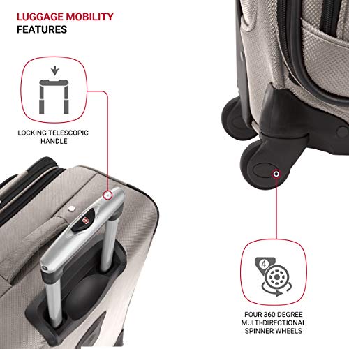 Swissgear Sion Softside Expandable Roller Luggage, Pewter, Checked-Large 29-Inch #TOP1