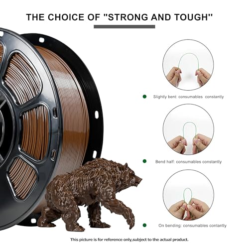Image of iBOSS PETG 3D Printer Filament 1.75 mm Brown 1KG (2.2lbs) Spool 3D Printing Filament, Dimensional Accuracy + /- 0.02 mm, Neatly Wound 3D Filament Fit Most FDM 3D Printers (PETG Brown)