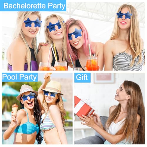 Morcheiong 10/20/30/40 Pack Star Sunglasses Colorful Rimless Sunglasses, Cool Pool Wedding Party Favor Pentagram Glasses4