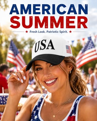 Image of USA Flag Hat for Men Women - 3D Embroidered Patriotic Baseball Cap, 4th of July, 250th