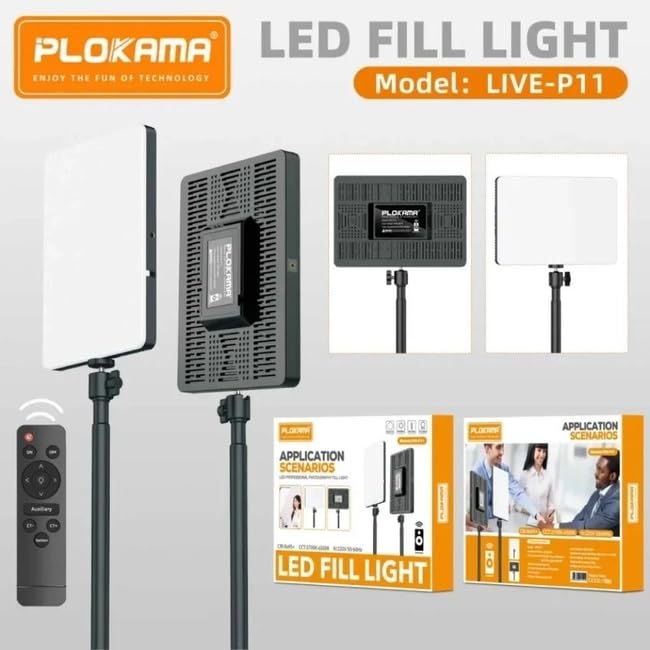 Image of FKU 11 INCH LED Lighting Panel with Remote for Photography Light Control for Live Stream Video Photo Lamp (10 INCH ONLY PANAL Light)