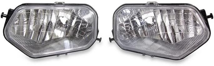 Quad Logic Headlight Assembly Pair – Fits Polaris ACE, Ranger, RZR, and Sportsman Models – Replaces OEM 2410615 & 2410616 – Left & Right Assemblies (Bulbs Not Included)