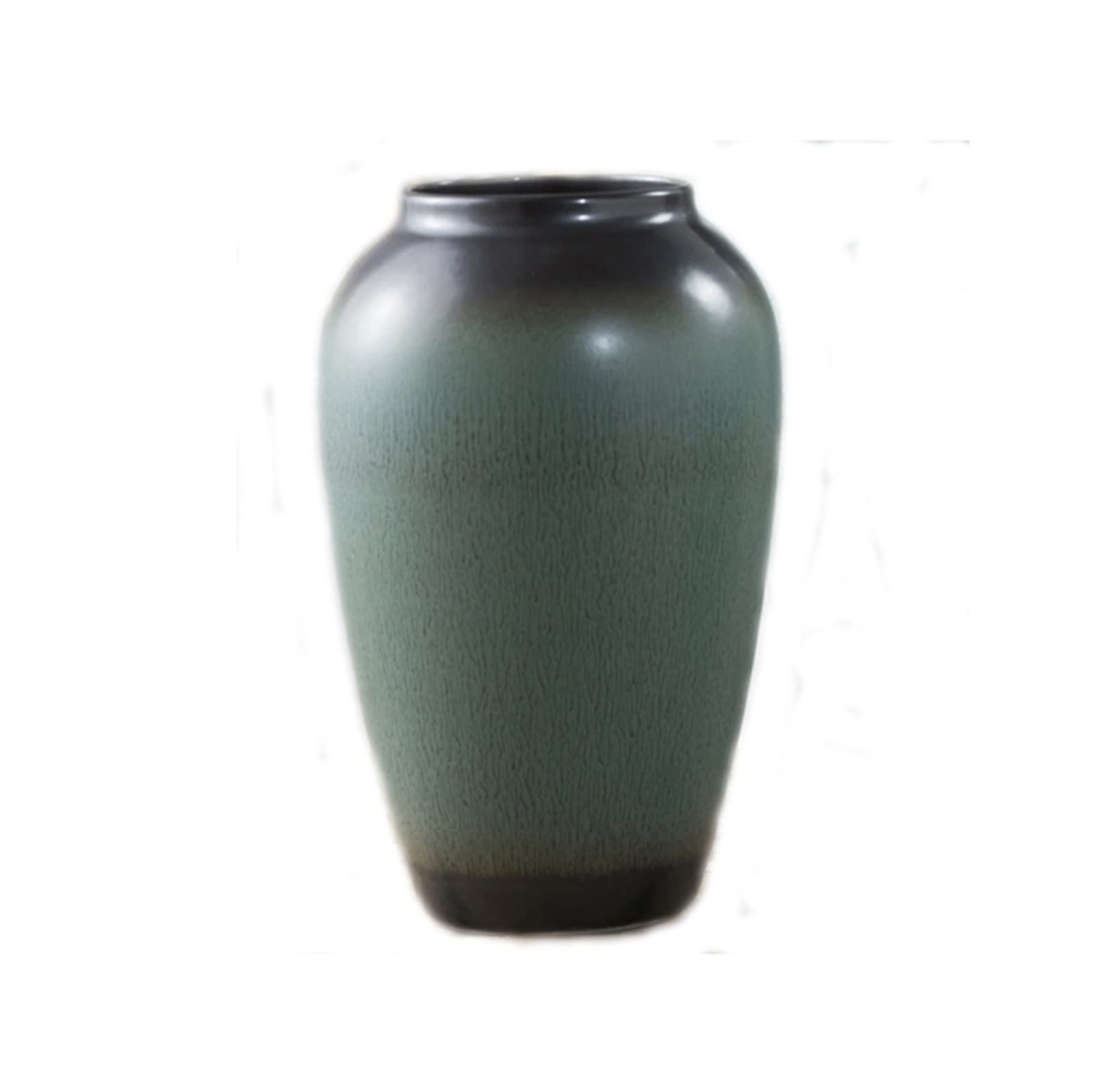 asdchZen Vases Ceramic Pot Hydroponic Culture Fresh Flowers Dried Flowers Flower Arrangement Decorative Vase Retro Home Living Room Bedroom Decoration Flowers,One Color-Medium