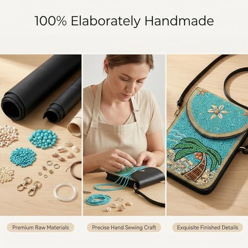 Image of Small Crossbody Bags for Women Designer Cell Phone Bag Boho Shoulder Wallet Purse