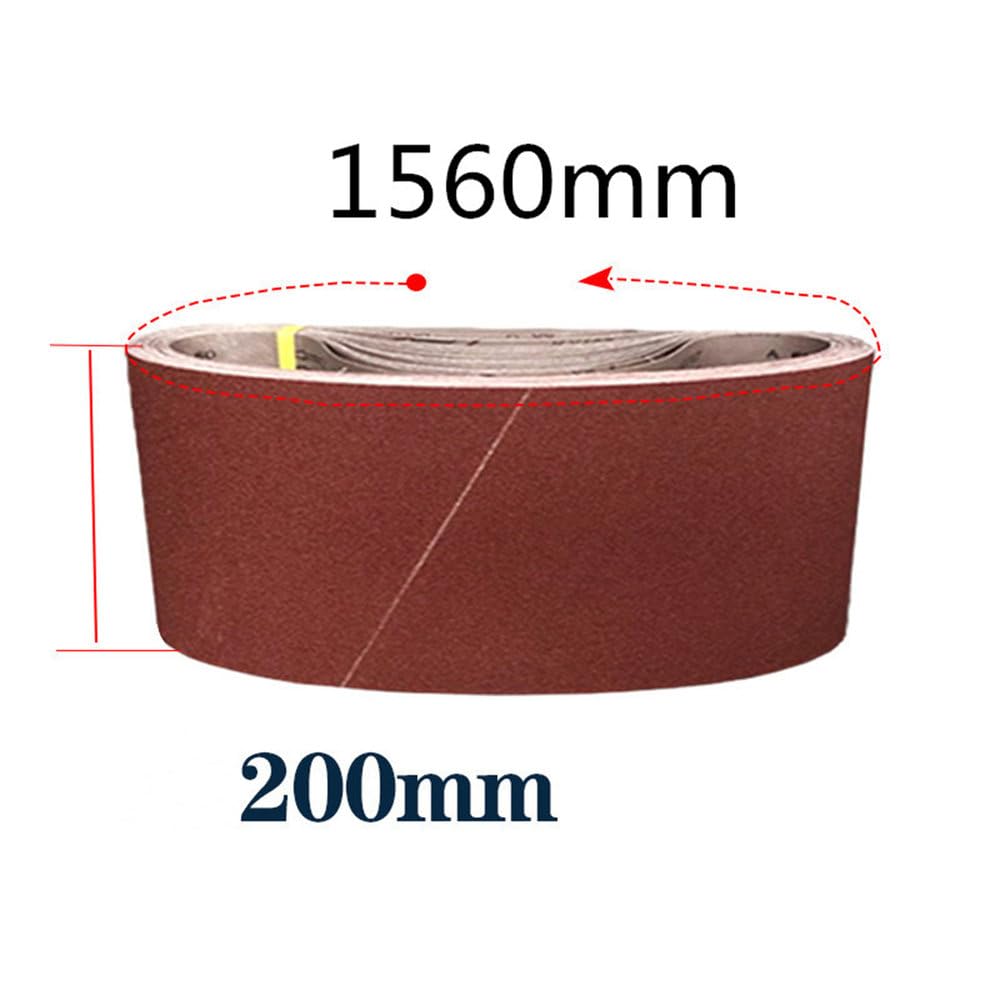 10 szt. 1520*200mm/1560*200mm Taśma ścierna z tlenku glinu 40-800 polerowanie metalu nadaje się do samochodów, mebli drewnianych, szlifowania i polerowania stali nierdzewnej, 10 szt. P80, 1560*200