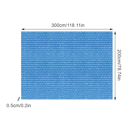 Swimming Pool Cover, Rectangle Kiddie Pool Lid, Solar Heatt Insulation Cover for Outdoor Hot Tub, Backyard SplashPool, Home Use Protection from Debris Leaves and Water Evaporation