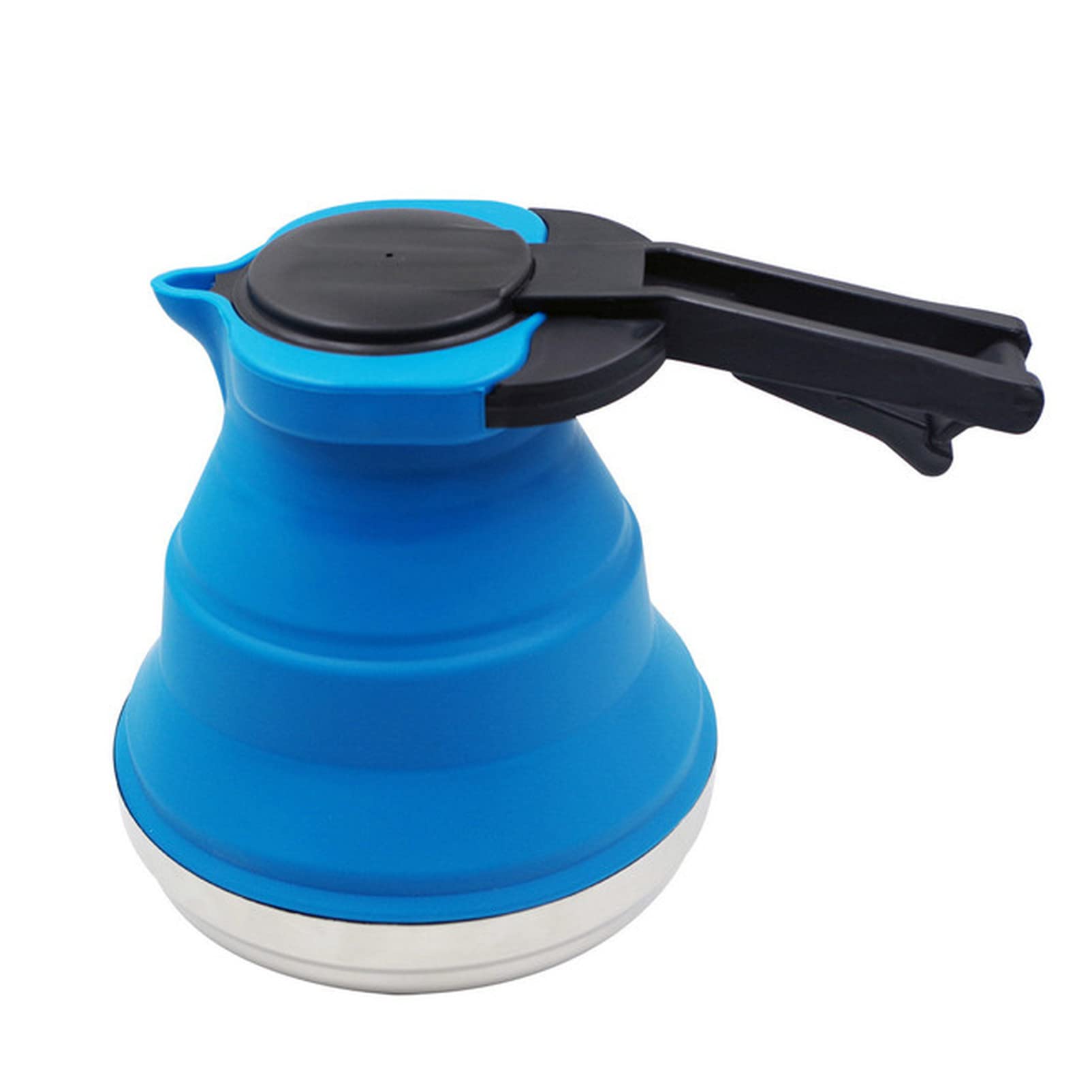 Bollitore Elettrico Portatile in acciaio inox in acciaio inox in silicone pieghevole acqua pieghevole bollitore da campeggio all'aperto escursioni da viaggio escursionismo 1.5L bollitore da tè pieghev