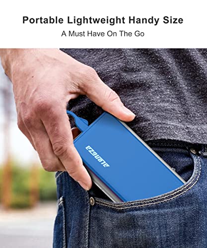 Alongza 2 Pack 10000Mah Power Banks With Built In Cables Portable Chargers Slim Lightweight Cell Phone Portable Charger For Iphones, Ipads, Samsung And More #TOP6