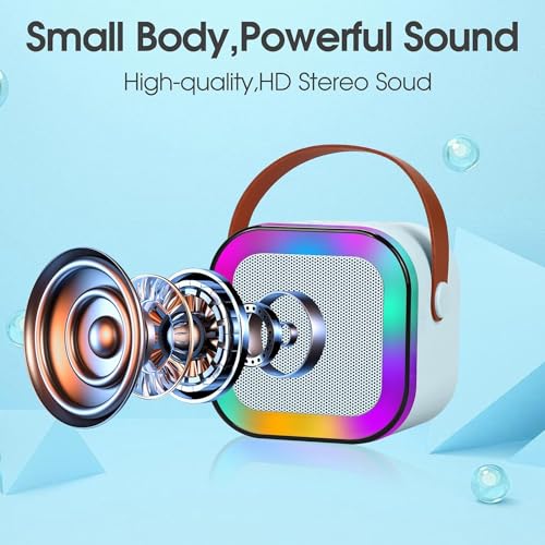 LucZeng Máquina de Karaoke para Crianças Adultos, 2024 Novos Mini Portátil Bluetooth Karaoke Brinque