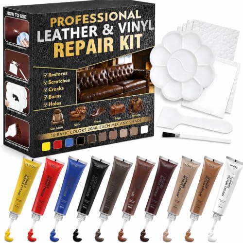 Joyaone 10-Color Leather Repair Kit