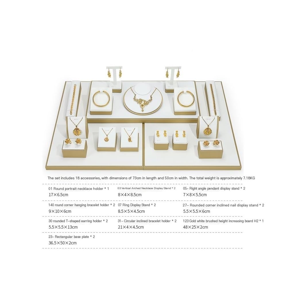 Organizadores y Almacenamiento de Joyas, Expositor de Joyas de Oro y Plata para Collares y Pendientes. Espectáculo en Vivo.
