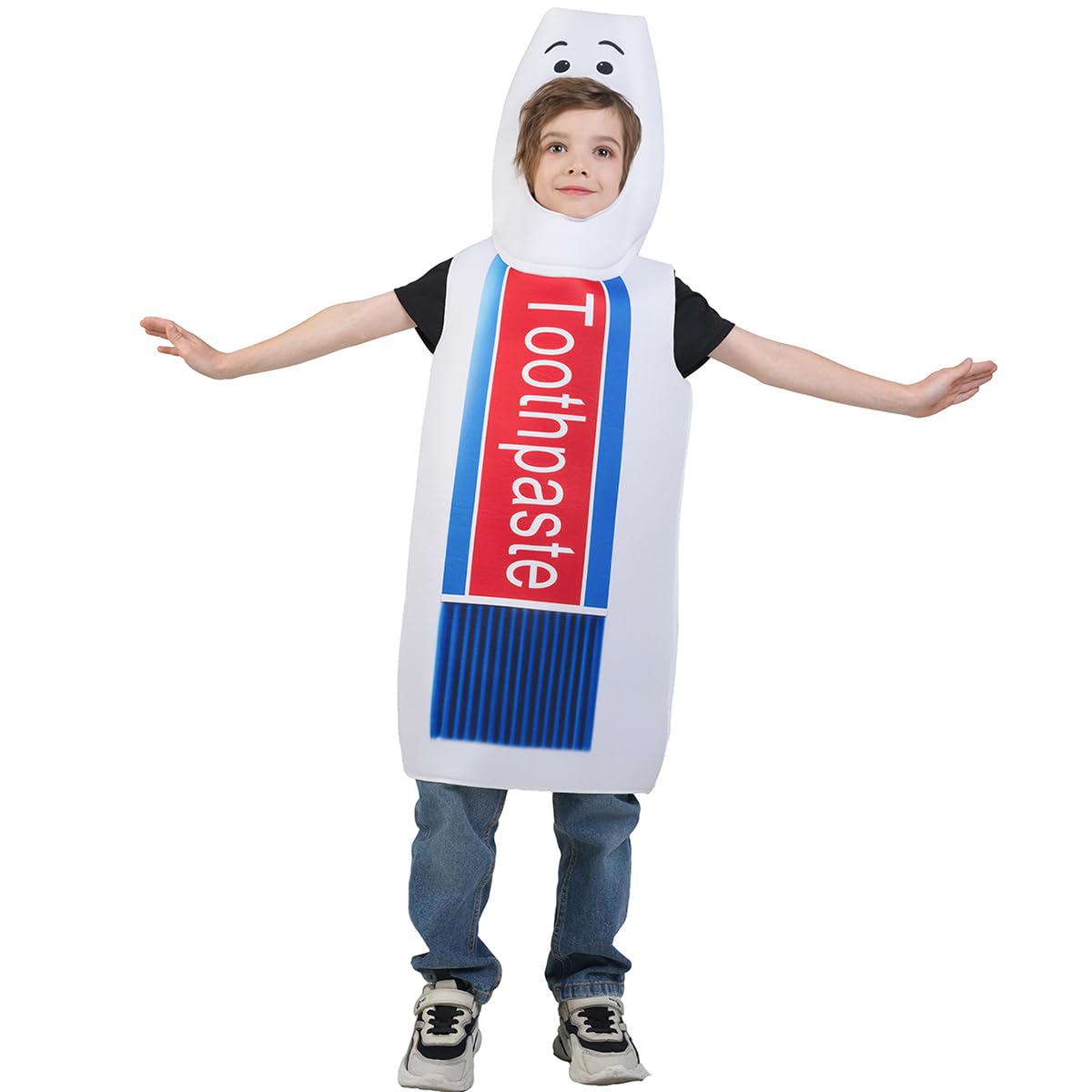 KalcyKizz Kids Tooth Tunic Toothpaste Costume and Toothbrush Costume Halloween Costume Family Costume