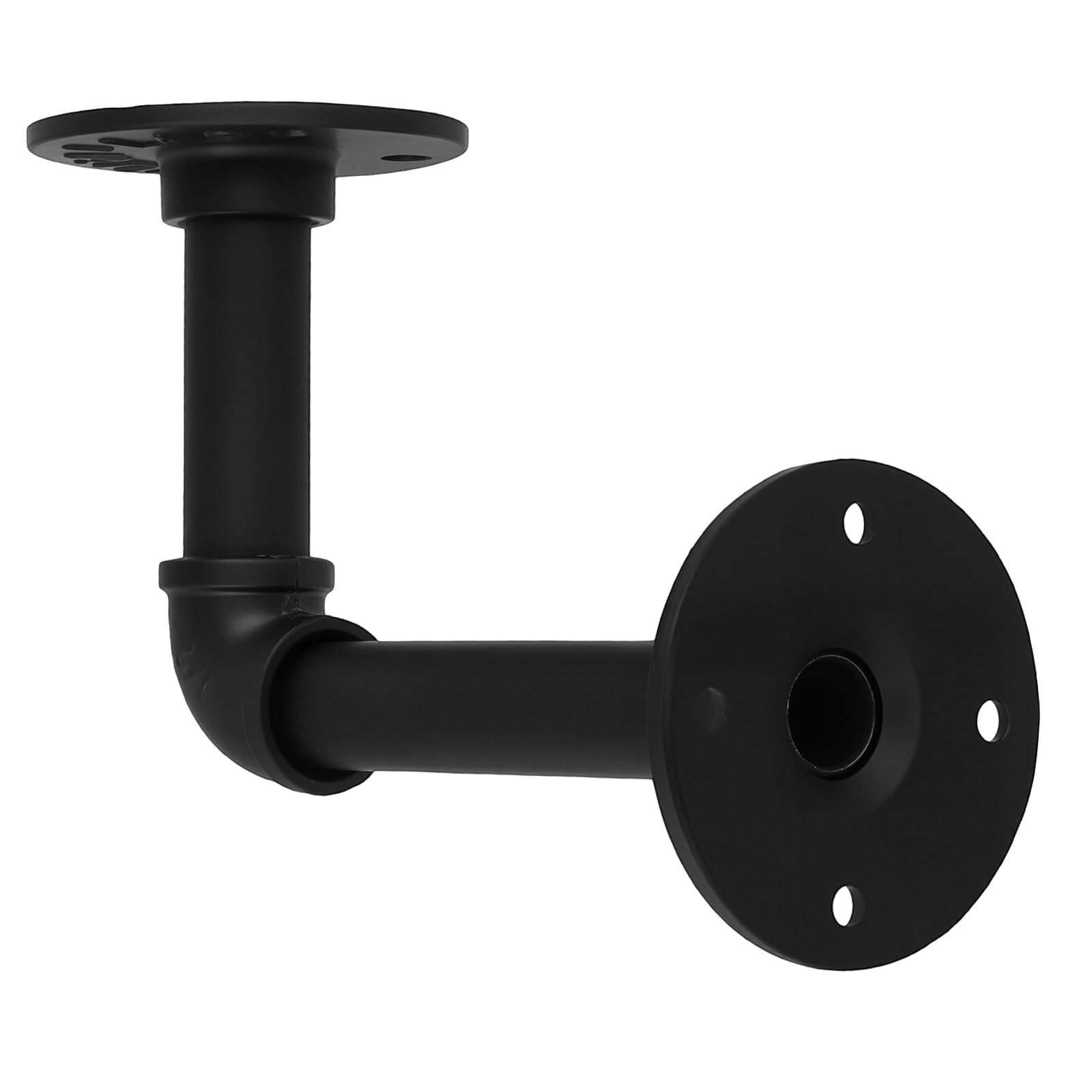 10 staffe industriali per mensole con hardware incluso, staffe in metallo nero per mensole da parete (10 x 15 cm)