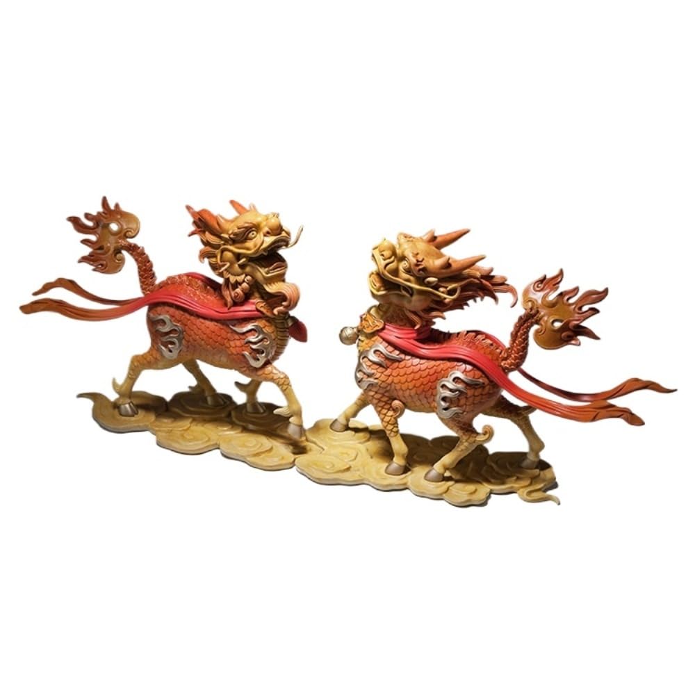 CHICKEN Bronze Living Room Ornaments Creative Kirin Offering Auspicious Desktop Ornaments, Home Living Room Decoration Crafts, Handmade Statues Ornaments to Attract Wealth