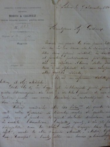 Lettera FERROVIA BATTIPAGLIA - CASTROCUCCO