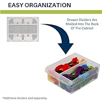 Vista 108 de Akro-Mils 10164 64 Piezas de plástico de equipo de almacenamiento y Gabinete cajón, 20 x 16 x 6-1/2 pulgadas, color negro