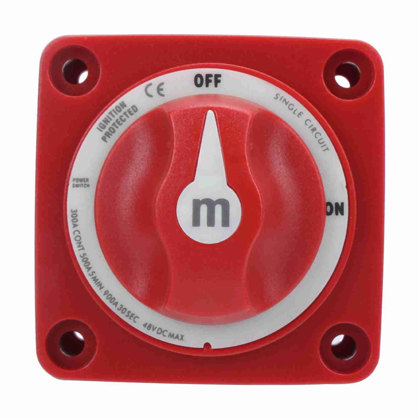 Battery Switch 6006, Single Circuit ON Off Switch for Marine Boat, DC 12V 48V Tinned Copper Studs and IP66 Rating