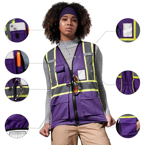 Image of AYKRM 11 color Ladies High Vis Reflective Safety Vest for Women