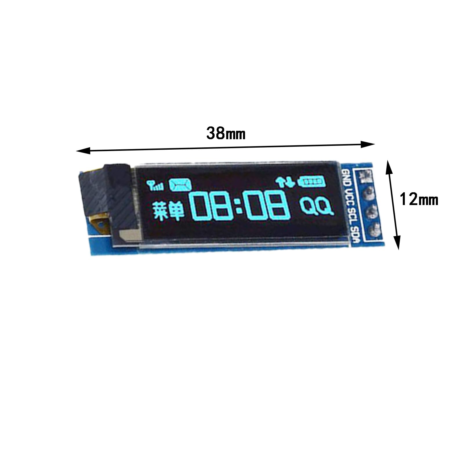 3 szt. moduł wyświetlacza OLED LCD 0,91 cala | IIC 128 × 32 wyświetlacz LCD kompatybilny z Arduino i innymi mikrokontrolerami, 3,3 V, niebieski