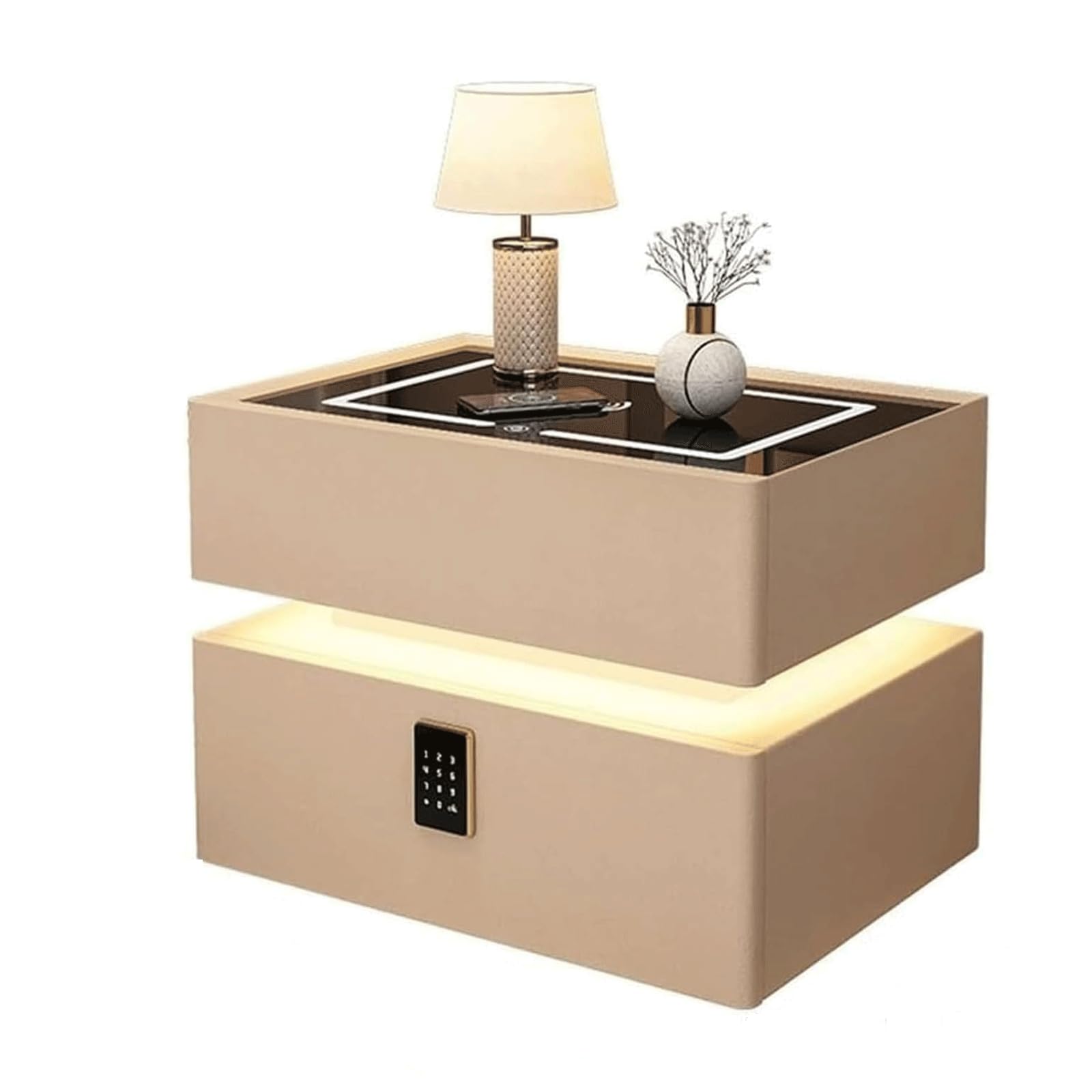 Table de chevet LED pour protéger vos objets et recharger vos téléphones