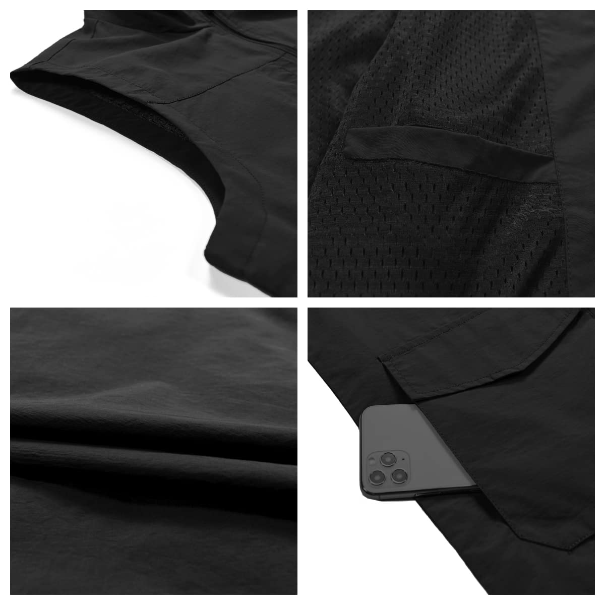 Herren Outdoor Weste Sommer Mode Weste Golf Angeln Weste Softshell ärmellose Jacke Angeln Fotografie Bergsteigen Weste Stehkragen Jacke