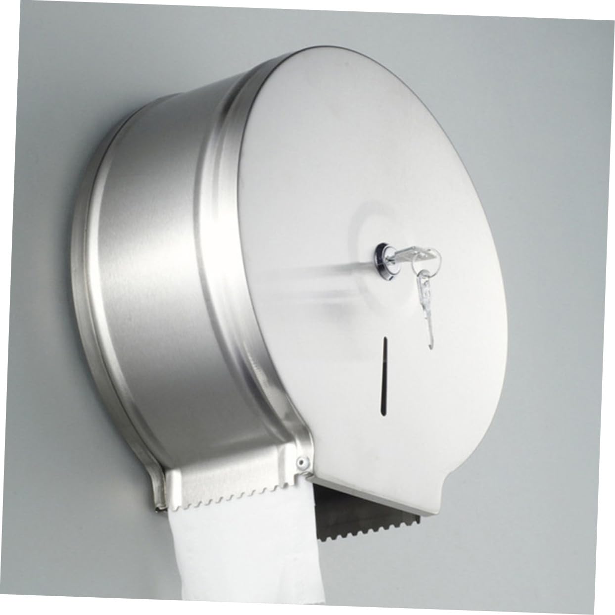 Porta Rotolo Carta da Cucina in Acciaio Inossidabile Argento, Porta Asciugatutto Moderno da Parete, Design Rotondo Unico per Decorazione Bagno e Interni