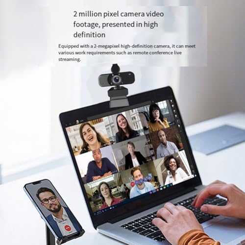 Webcam 2K pour discussions vidéo fluides sur ordinateur avec micro - 2