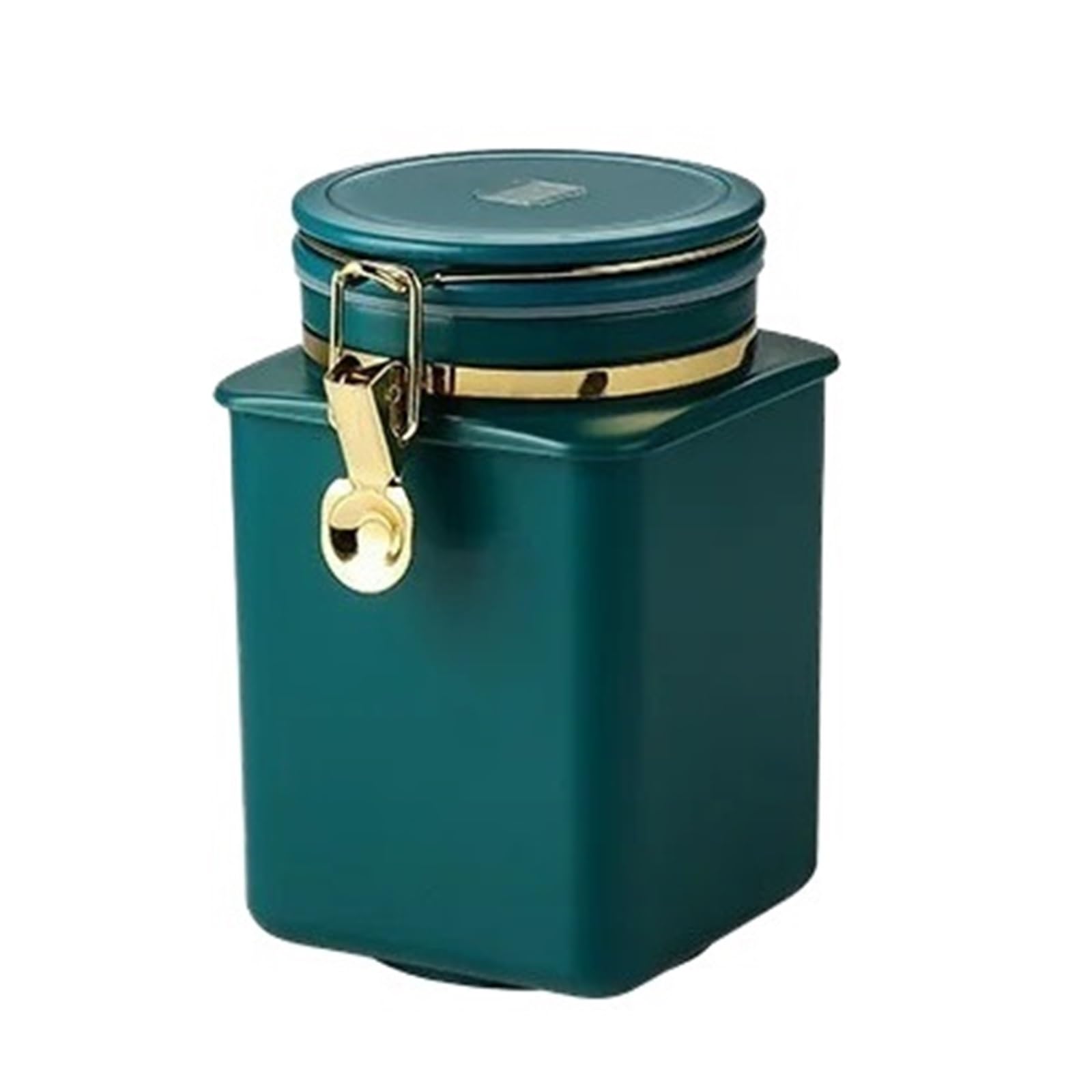 LSNNMU 2pcs Coffee Pot Sealed Cans One-Way Exhaust Bean Tea Snack Dried Fruit Storage Jar Fresh-Keeping Box For Preserving(Green)