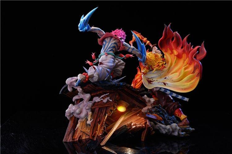 鬼滅の刃 煉獄VSアカザ 猗窩座 1/6スケール フィギュア ガレージキット 劇場版「鬼滅の刃」無限列車編の死闘が蘇る！エフェクト付き煉獄杏寿郎