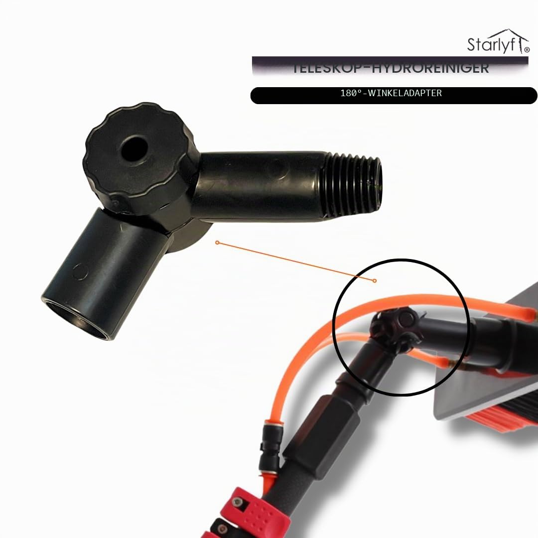 STARLYF Winkeladapter 180°, kompatibel mit Telescopic Hydrocleaner mit 4,6 m/7 MTS/3,6 MTS