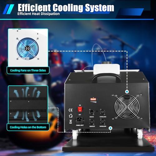 Máquina de humo bajo WoopJeem 3000W 110V con control remoto miniatura 6