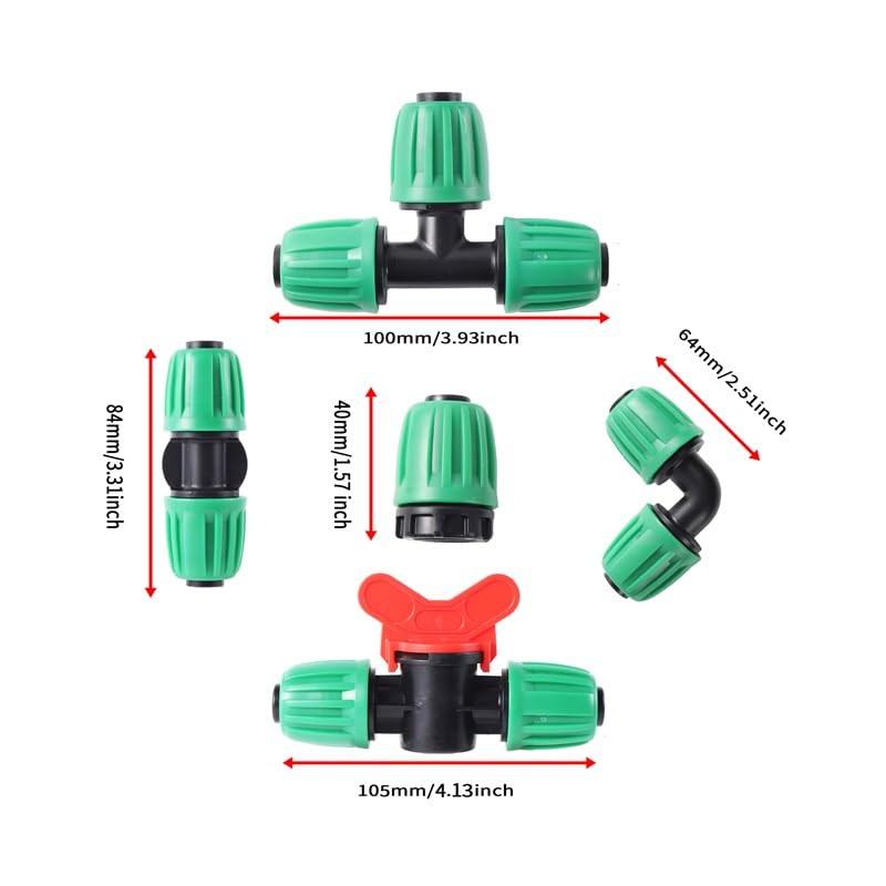 20 sztuk prosto kolanko Tee 16mm rura PE zablokowane złącze zawór ogród rolnictwo automatyczne podlewanie System mikronawadniania wspólne(Locked Tee)