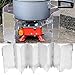 lvifloae Portable Aluminum Alloy Wind Blocker Foldable Camping Stove Windscreen Bag Stove Wall Protector Outdoor Cooking Stove Wind Protection Accessories