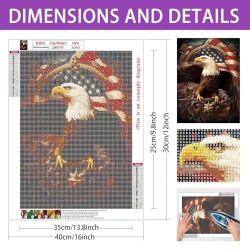 LOMSIOY DIY 5D Diamond Art Kits for Adults, Horse Diamond Painting Kits for Beginner, Farm Diamond Art with Round Full Drill Rhinestone Crafts Gem Arts for Home Wall Decor 12 * 16 inch by LOMSIOY - Image 8
