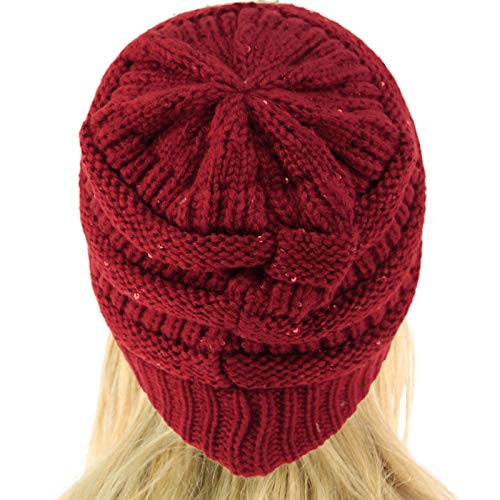 Image of Hatsandscarf CC Exclusives Solid Color Beanie Tail Hat for Adult (MB-20A)