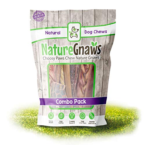 Nature Gnaws Small Variety Pack (12 Count) - Premium Beef Dog Chew Treats